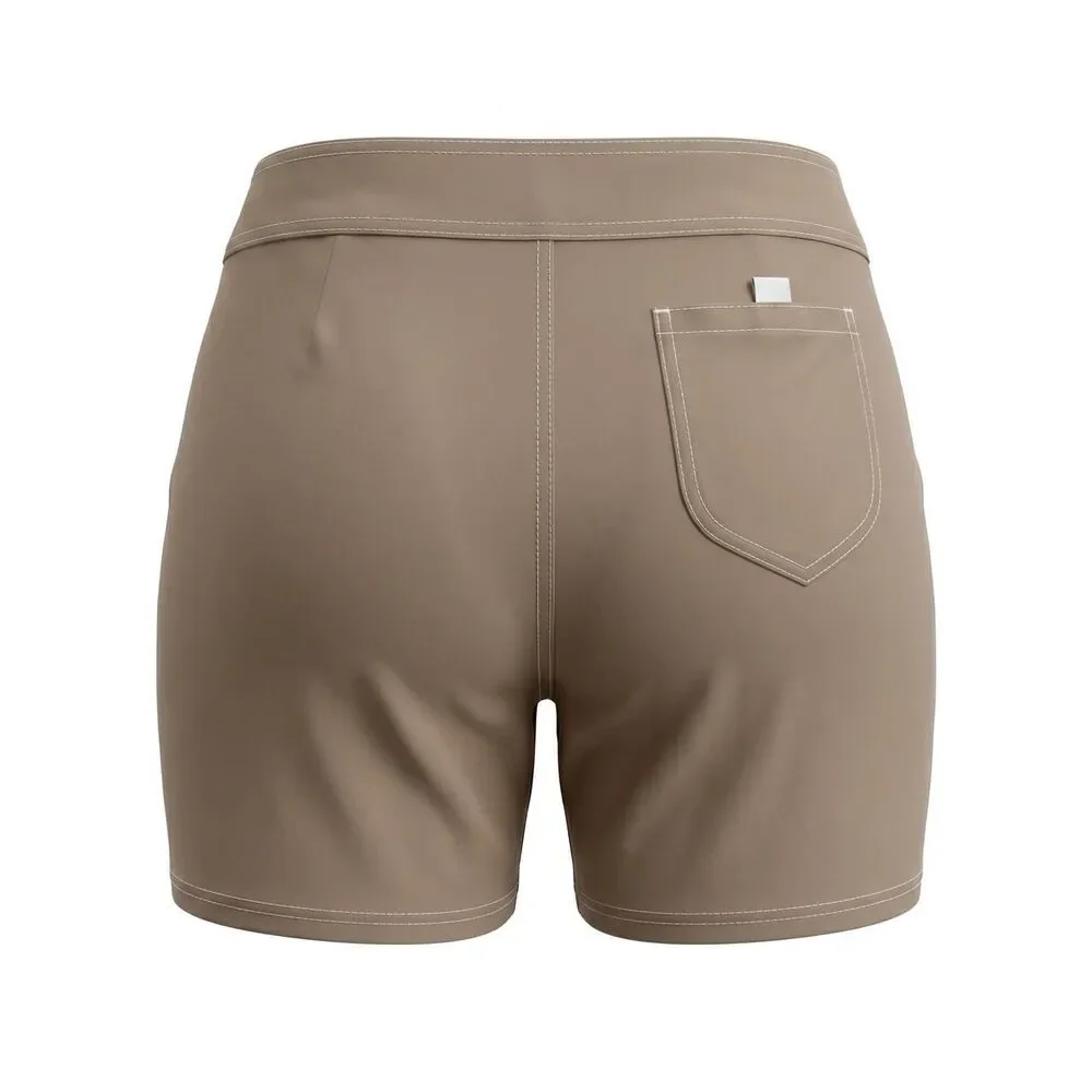 Girls4Sport Tan Lace-Up Board Shorts (Size XL)